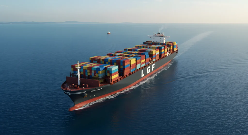 LG Freight shipping in a wide ocean